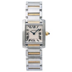 Cartier Tank Francaise 2384 W51007Q4 Ladies Quartz Watch 18 Karat Two-Tone