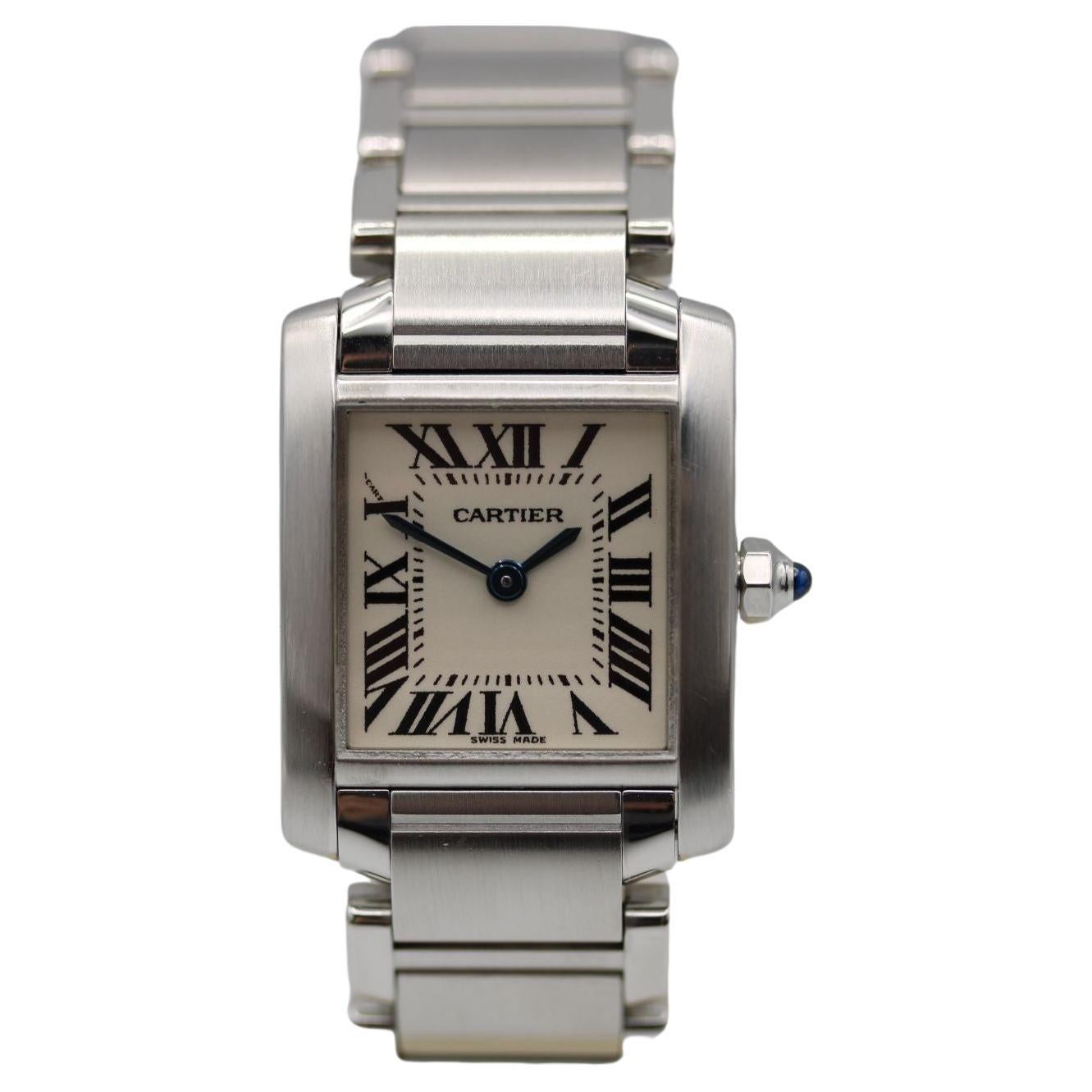  Cartier Tank Francaise 2384 Watch and Papers 2000