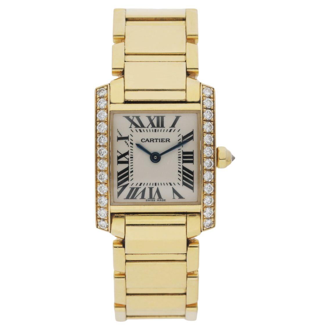 Cartier Tank Francaise 2385 18k Yellow 