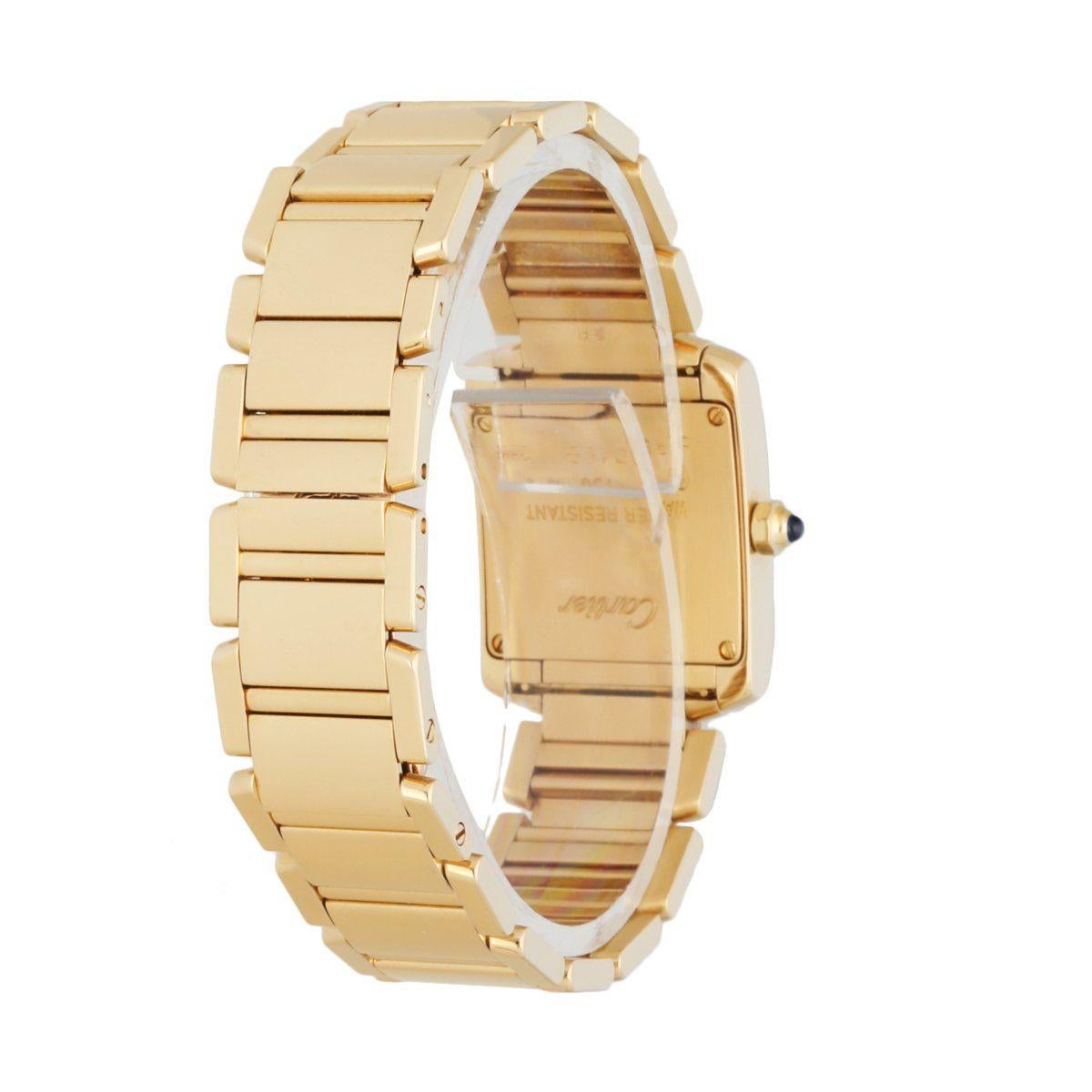 Women's Cartier Tank Francaise 2385 18k Yellow Gold Ladies Watch