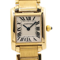 Cartier Tank Francaise 2385 W50002N2 18K Yellow Gold Ladies Quartz Watch