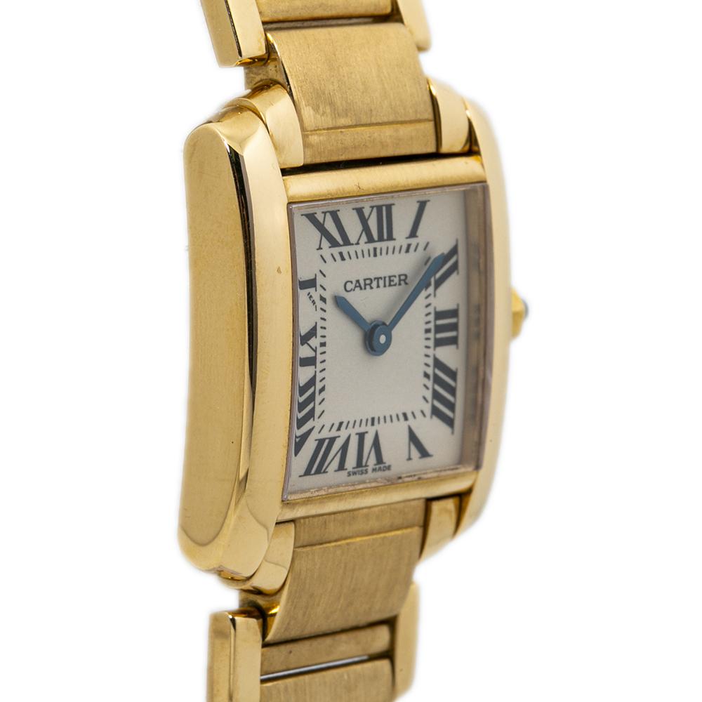ladies gold cartier tank watch