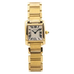 Cartier Tank Francaise 2385 W50002N2 18K Yellow Gold Ladies Quartz Watch