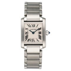 Cartier Tank Francaise 2403 18K White Gold Ladies Watch