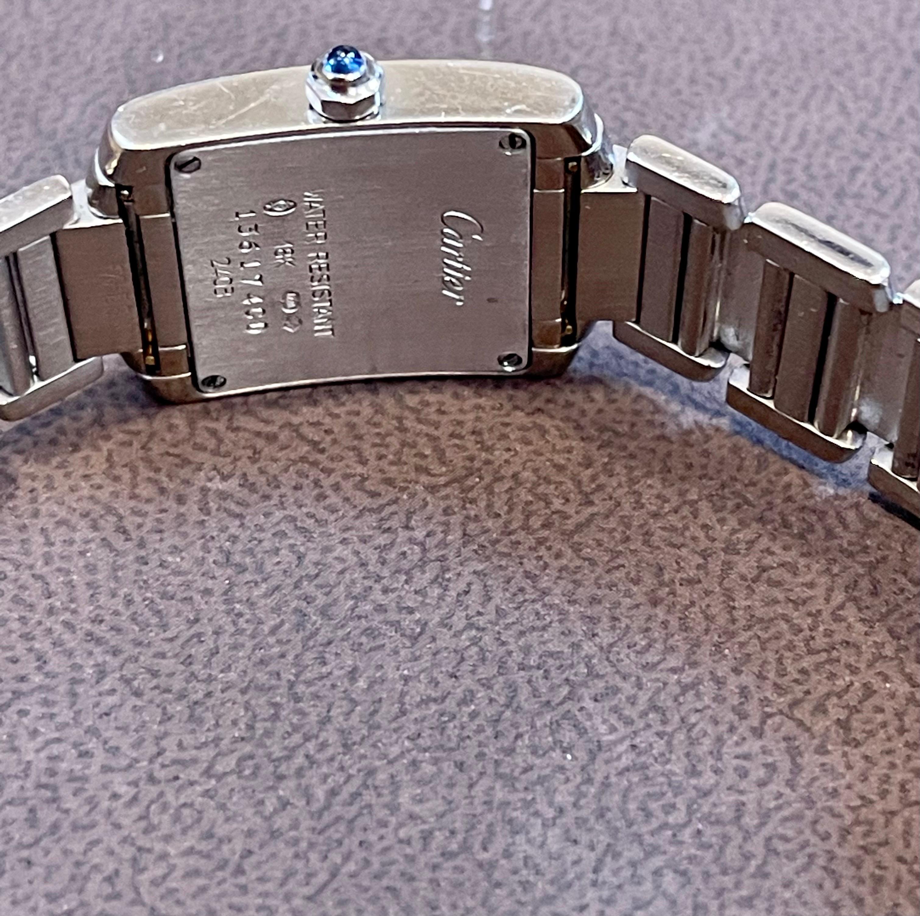 Cartier Tank Francaise 2403 18K White Gold Ladies Watch Pre Loved For Sale 5