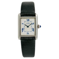 Cartier Tank Francaise 2416, Blue Dial, Certified and Warranty