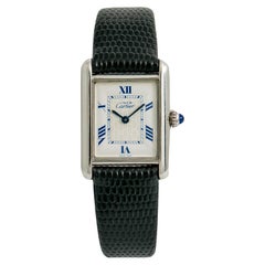 Cartier Tank Francaise 2416:: cadran bleu:: certifié et garanti