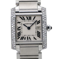 Cartier Tank Francaise 2465 VS Diamond Bezel Ladies Quartz Watch