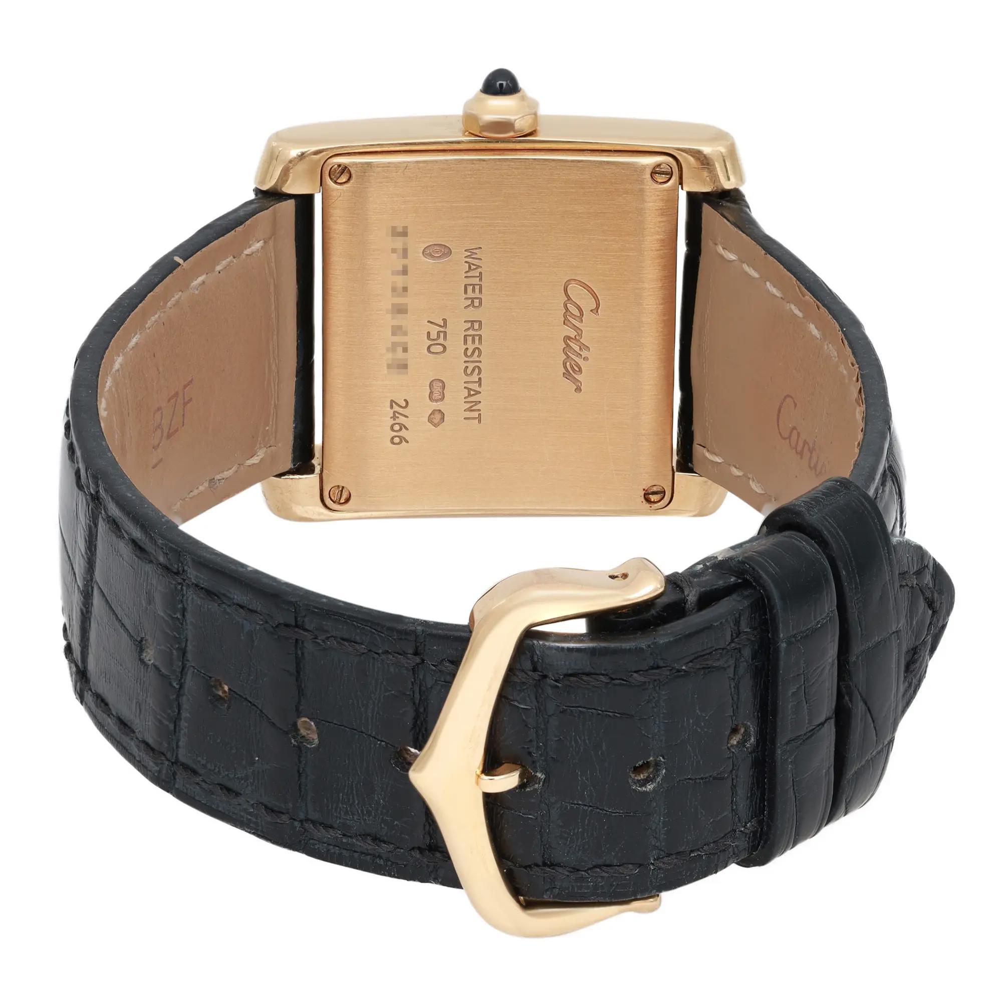 Cartier Tank Francaise 25mm 18K Yellow Gold Cream Dial Quartz Watch W5001456 In Good Condition In New York, NY