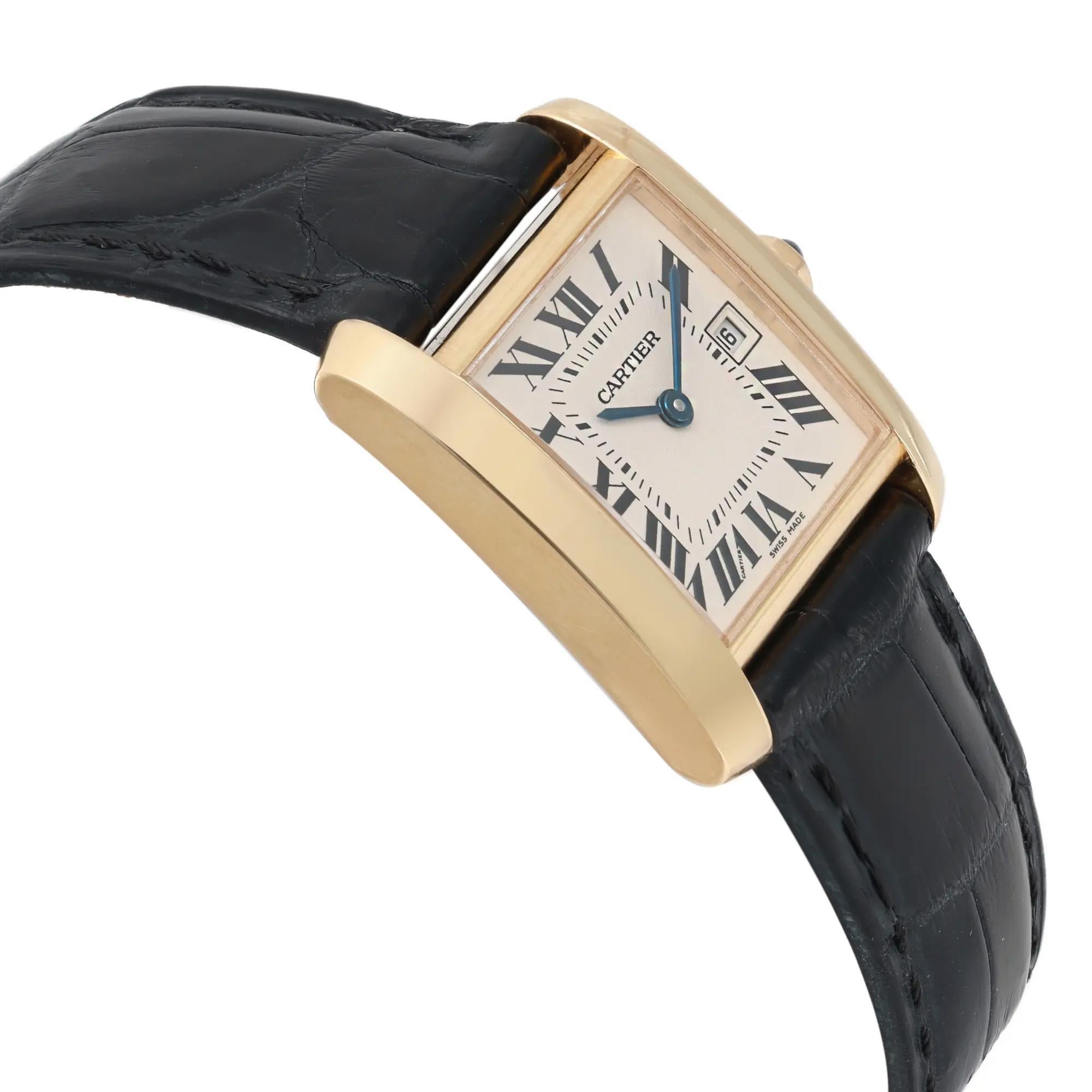 Cartier Tank Francaise 25mm 18K Yellow Gold Cream Dial Quartz Watch W5001456 1