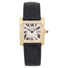 Cartier Tank Francaise 25mm 18K Yellow Gold Cream Dial Quartz Watch W5001456