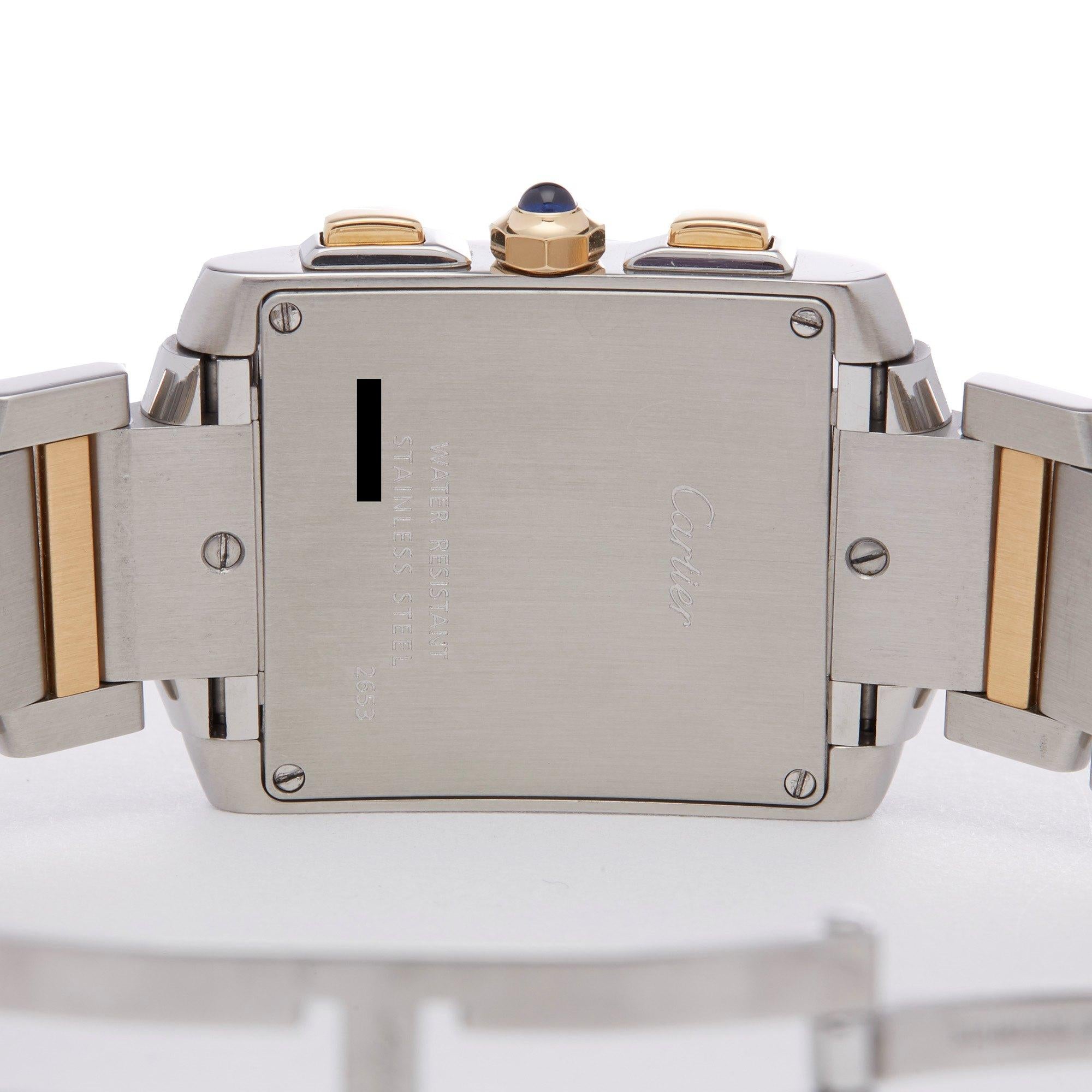 Cartier Tank Francaise 2653 oder W51025Q4 Herrenuhr aus Edelstahl & Gelbgold 1