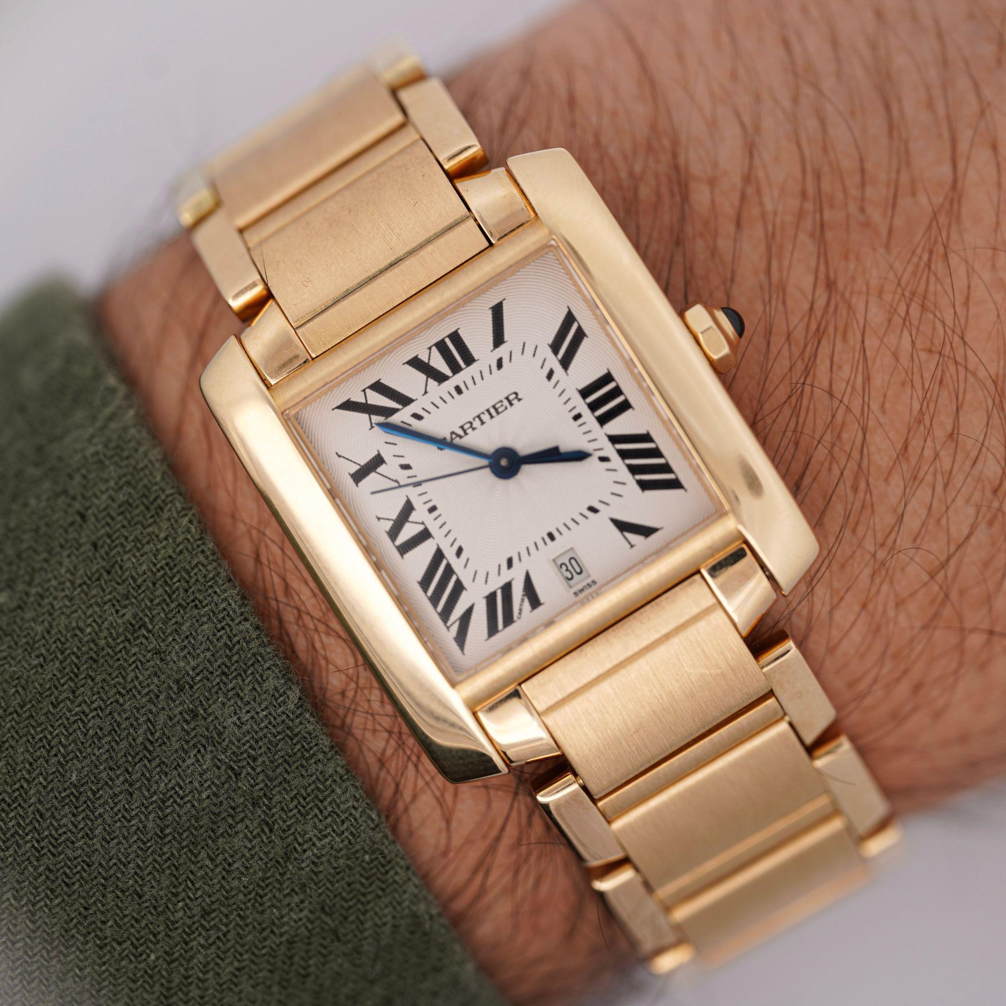 Reloj Cartier Tank Francaise 28mm Oro 18K Automático con Fecha en venta 5