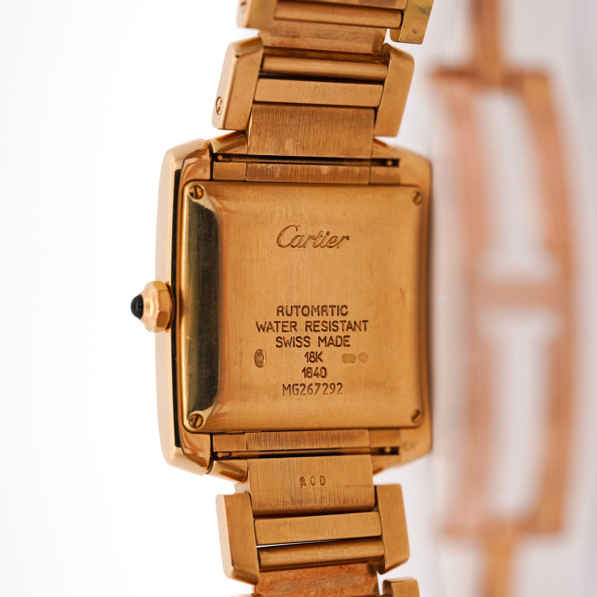 Reloj Cartier Tank Francaise 28mm Oro 18K Automático con Fecha en venta 1