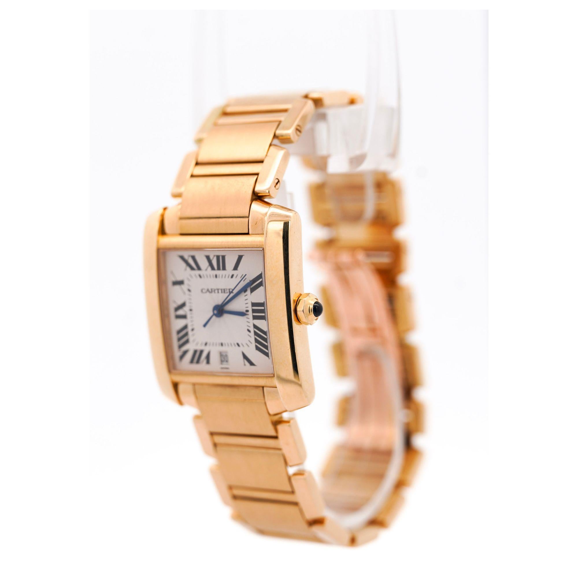 Reloj Cartier Tank Francaise 28mm Oro 18K Automático con Fecha en venta 4