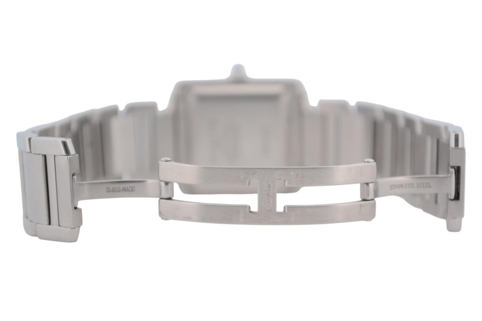 Cartier Tank Francaise 28x32mm Stainless Steel White Roman Dial Ref: 2302 6