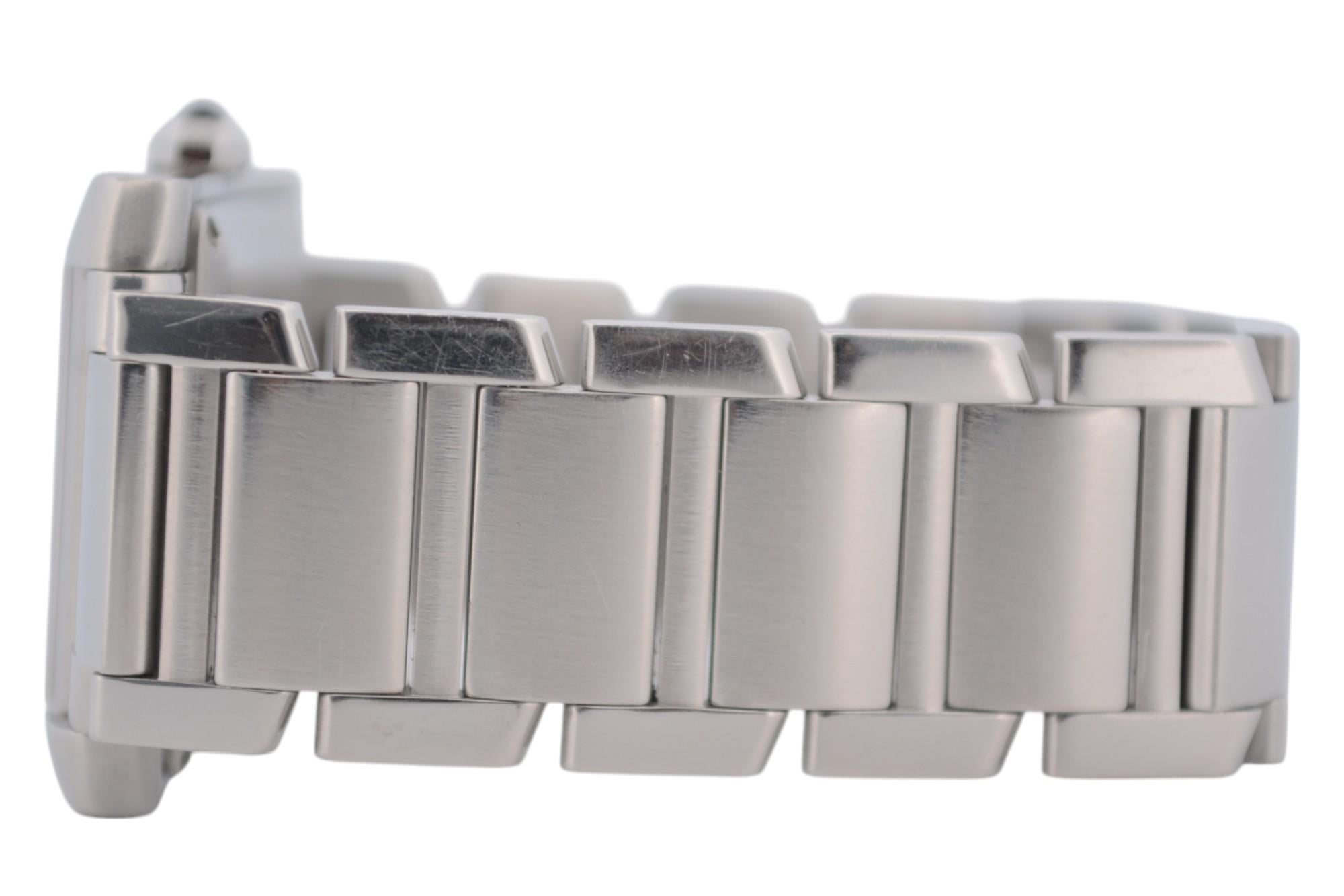 Cartier Tank Francaise 28x32mm Stainless Steel White Roman Dial Ref: 2302 2
