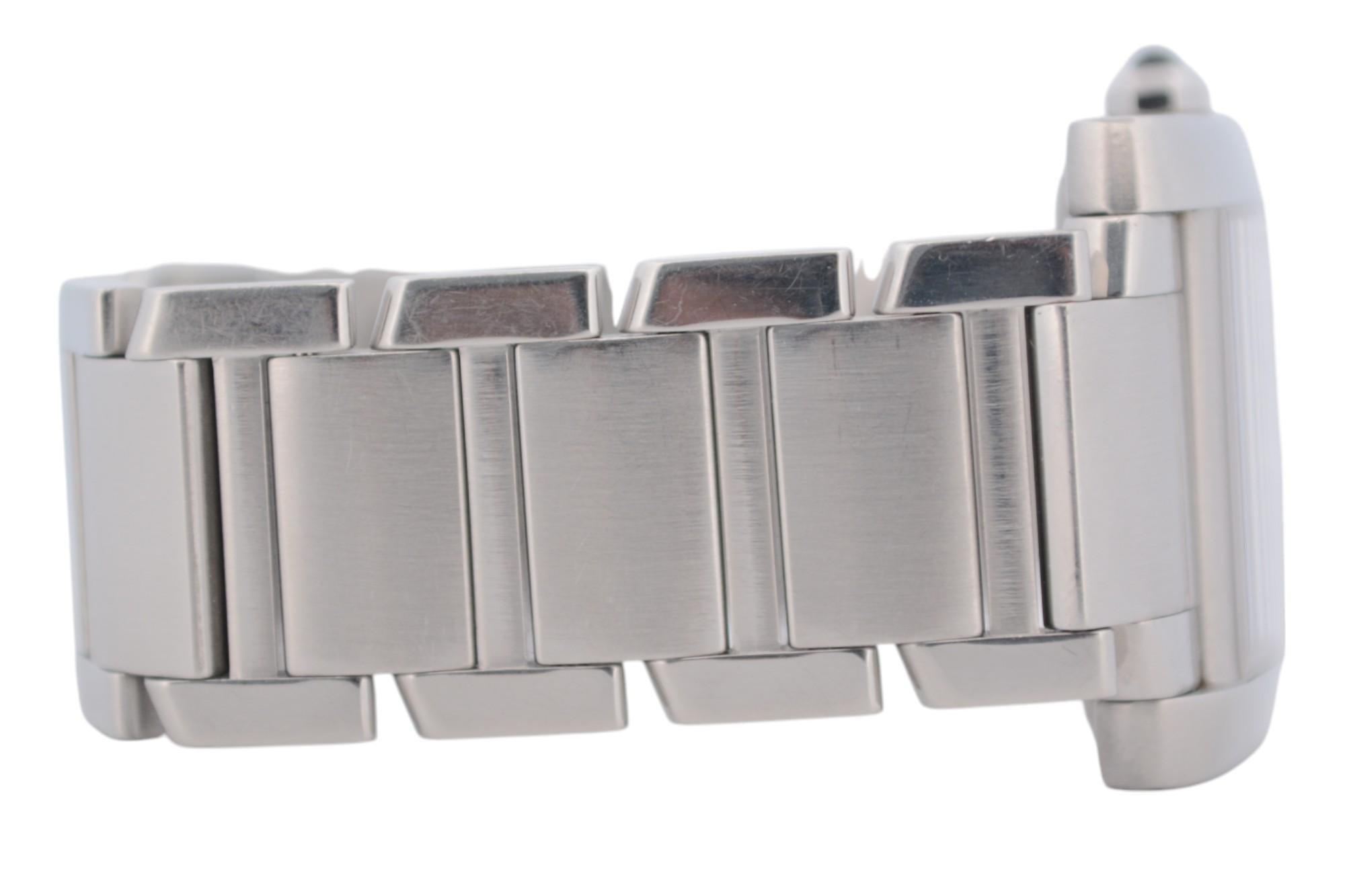 Cartier Tank Francaise 28x32mm Stainless Steel White Roman Dial Ref: 2302 4