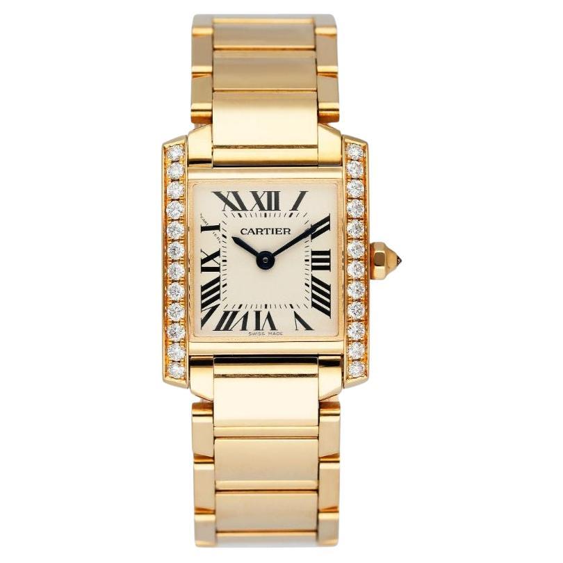 Cartier Tank Francaise 4205/WJTA0024 Diamond Bezel Ladies Watch Box Papers
