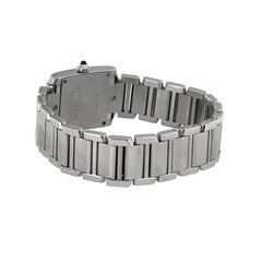 Cartier Tank Francaise Aftermarket Diamond Bezel Pink MOP Dial Watch 2384