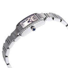 Cartier Tank Francaise Aftermarket Diamond Bezel Watch 2384