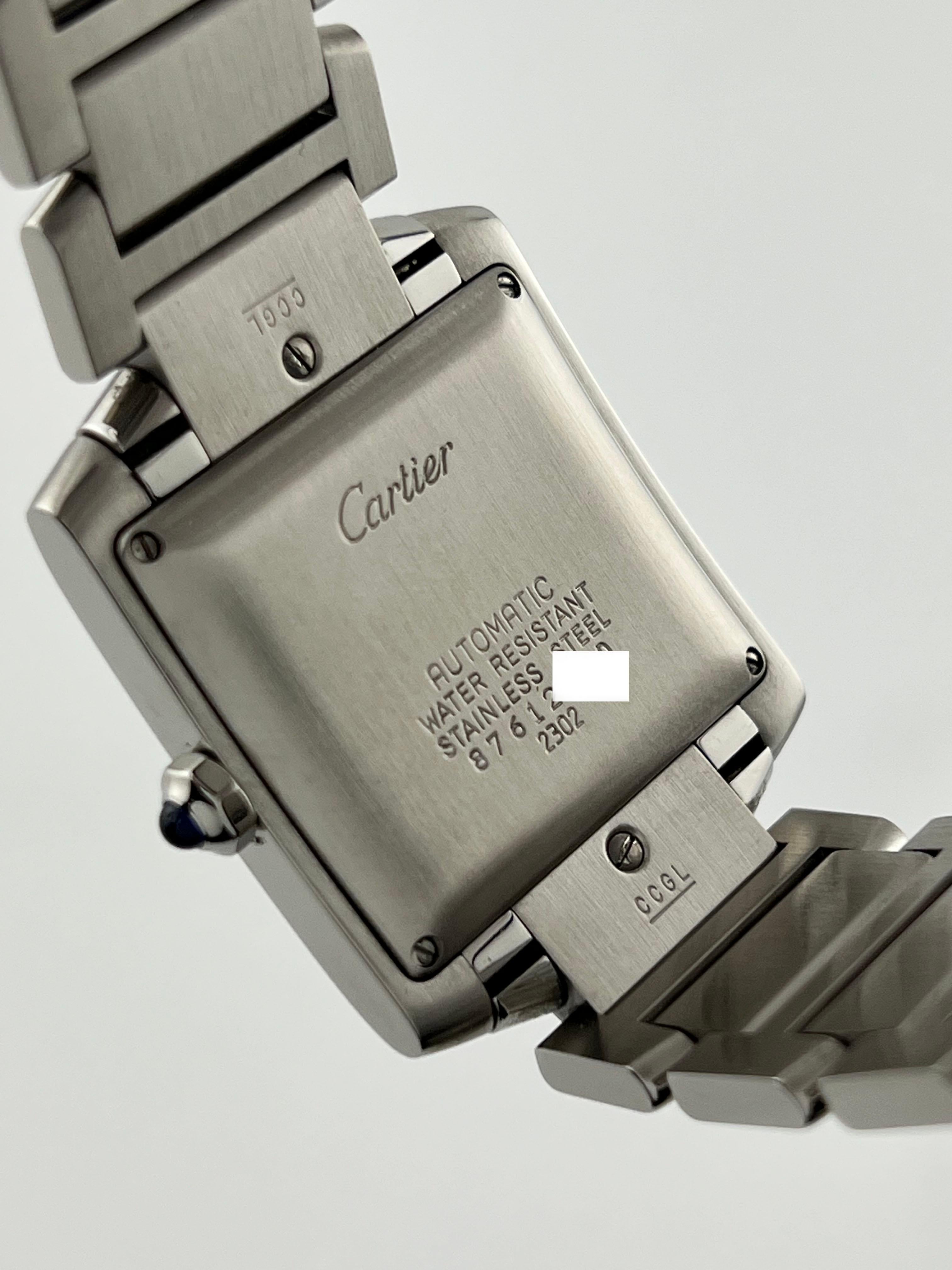 Cartier Tank Française Automatic 2302 W51002Q3 Stainless Steel Box Papers 8