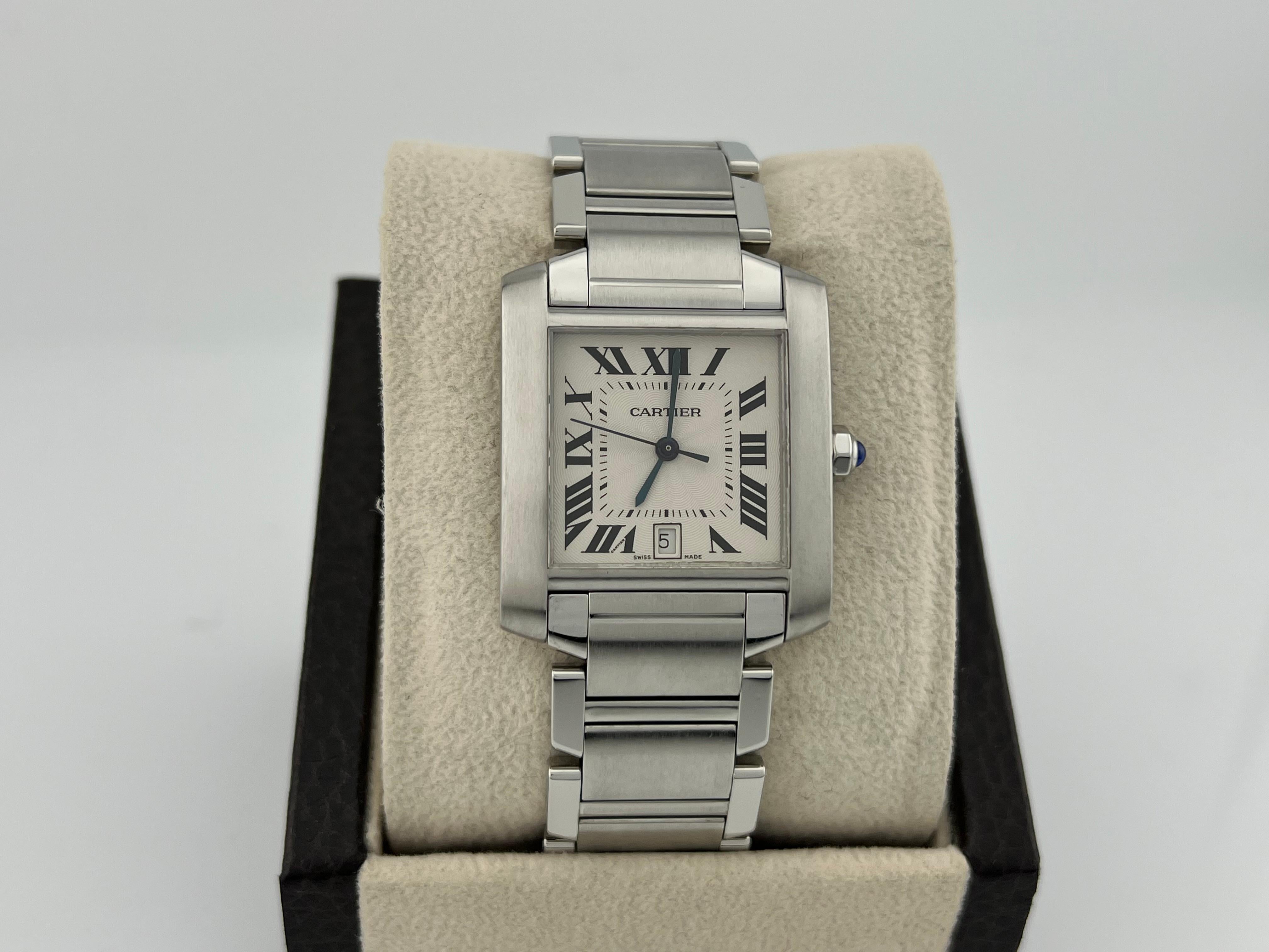 Cartier Tank Française Automatic 2302 W51002Q3 Stainless Steel Box Papers 1