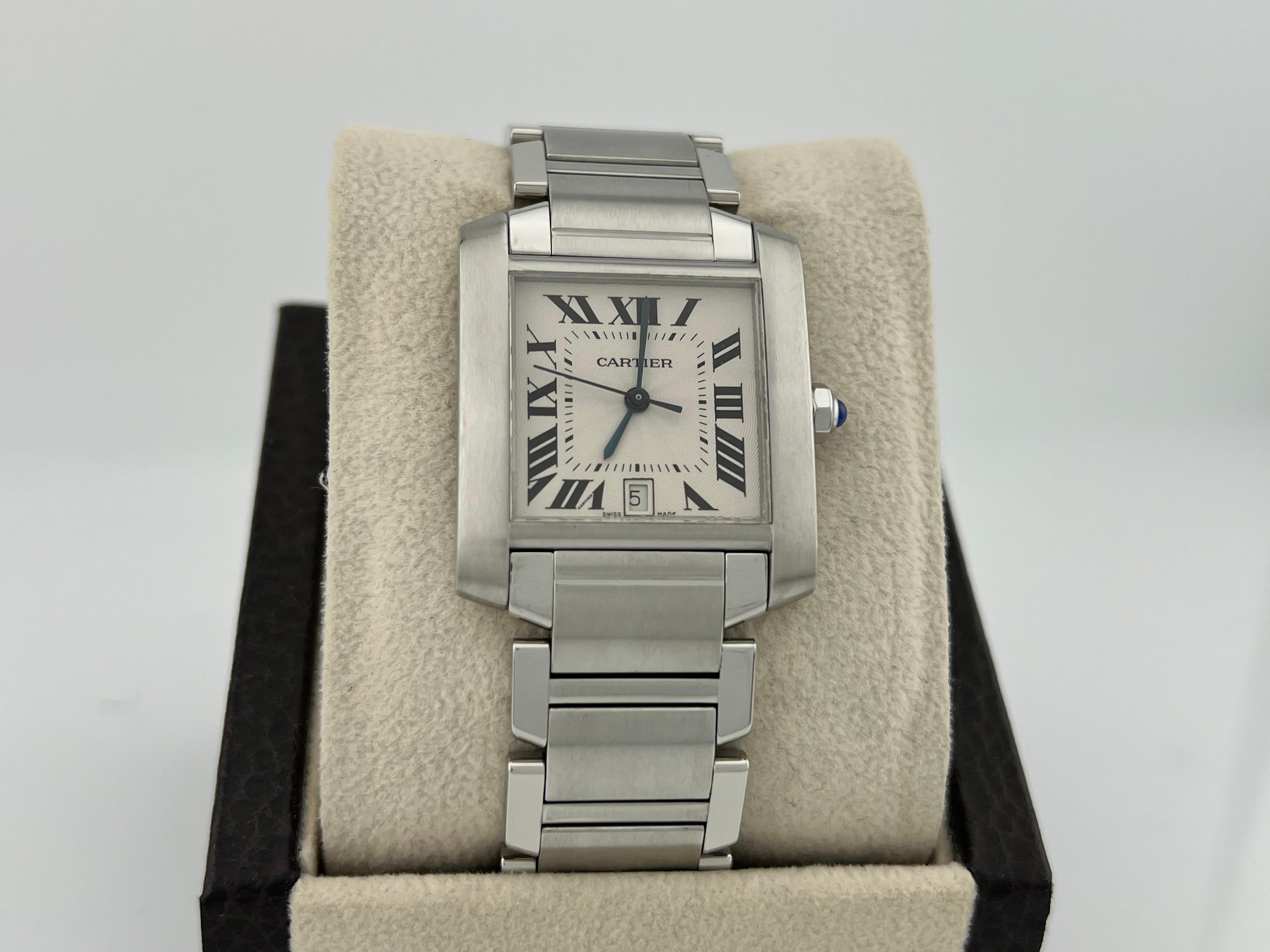 Cartier Tank Française Automatic 2302 W51002Q3 Stainless Steel Box Papers 2