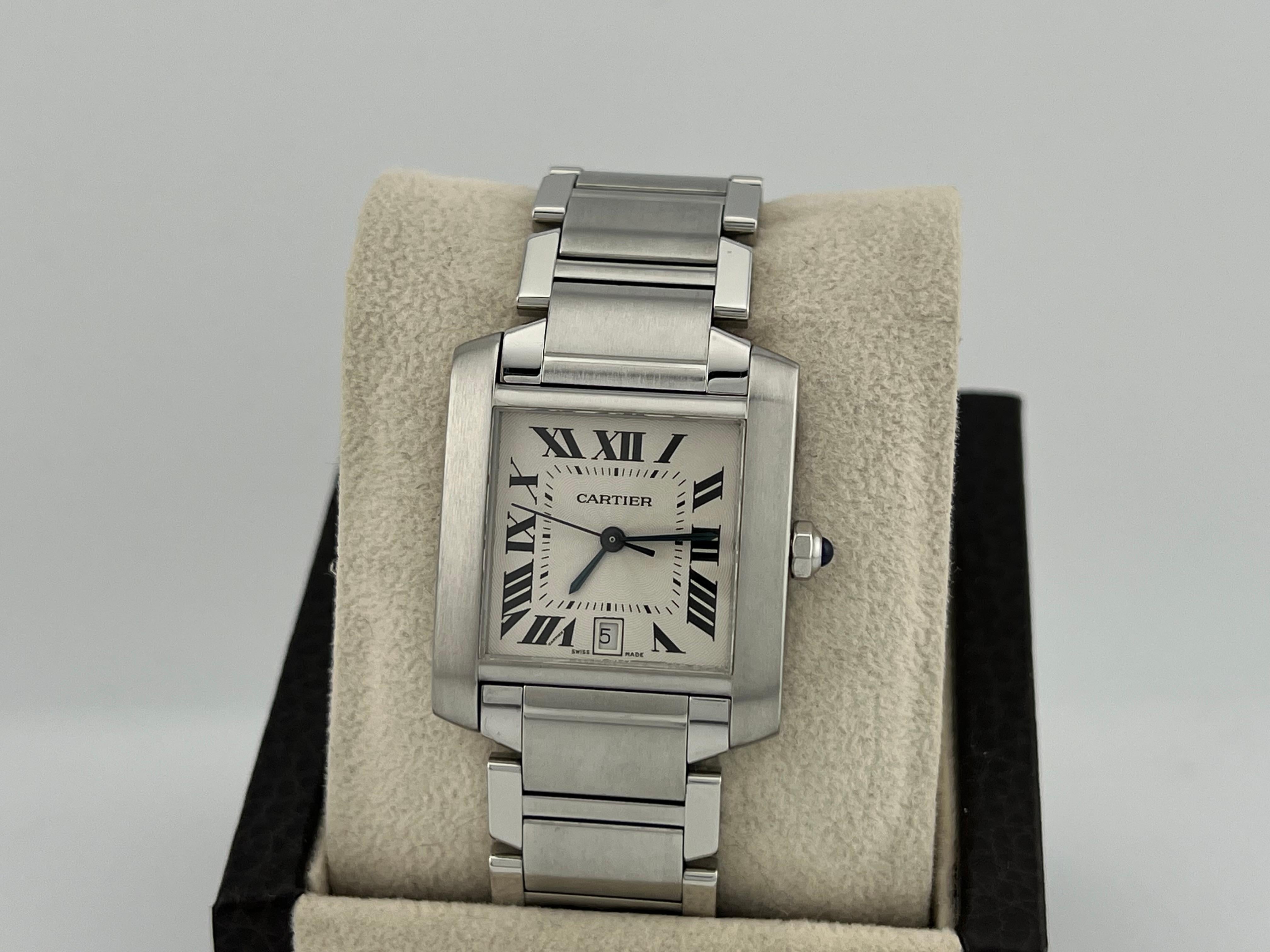Cartier Tank Française Automatic 2302 W51002Q3 Stainless Steel Box Papers 3
