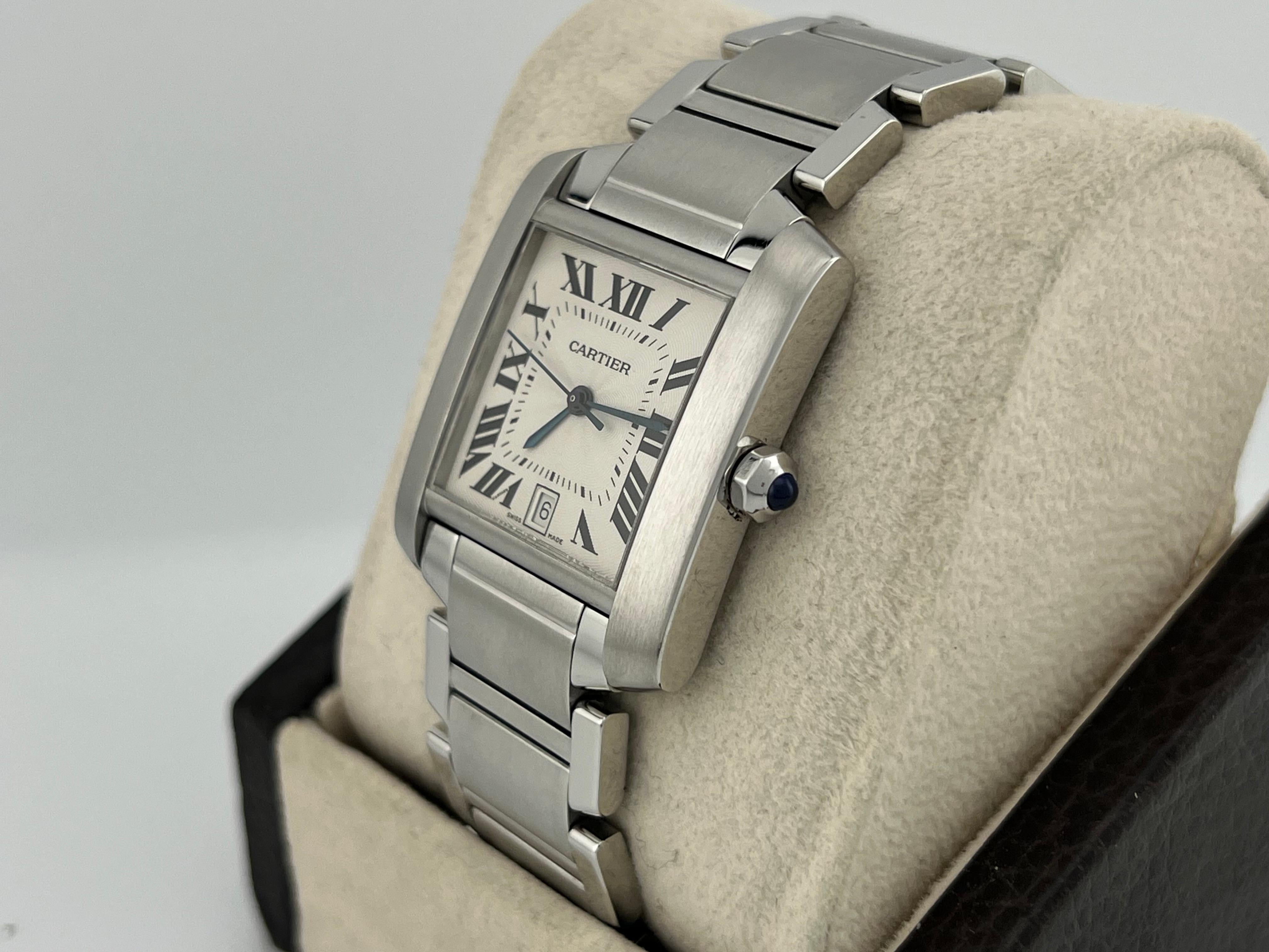 Cartier Tank Française Automatic 2302 W51002Q3 Stainless Steel Box Papers 4