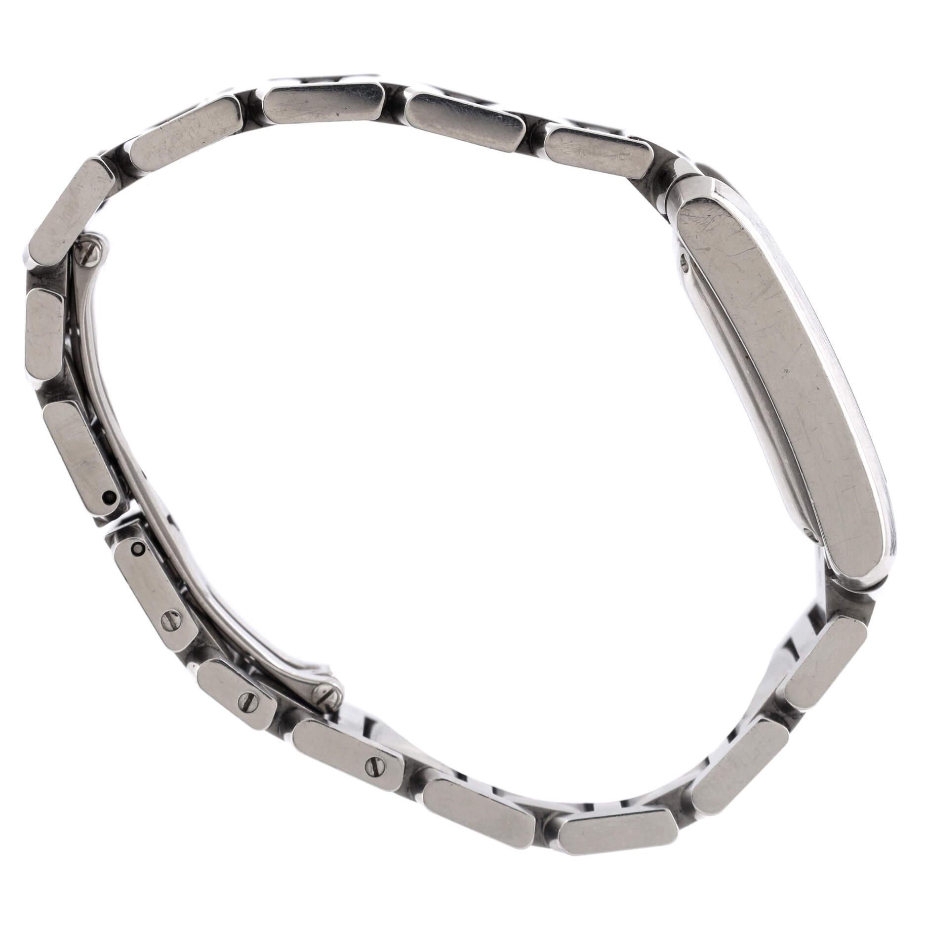 Cartier: Edelstahl-Automatikuhr Tank Francaise 28 im Zustand „Relativ gut“ in New York, NY