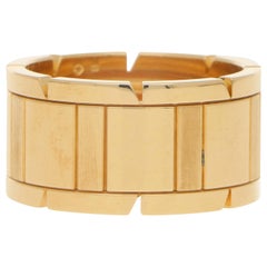 Cartier Tank Francaise Band Ring Set in Solid 18 Karat Yellow Gold