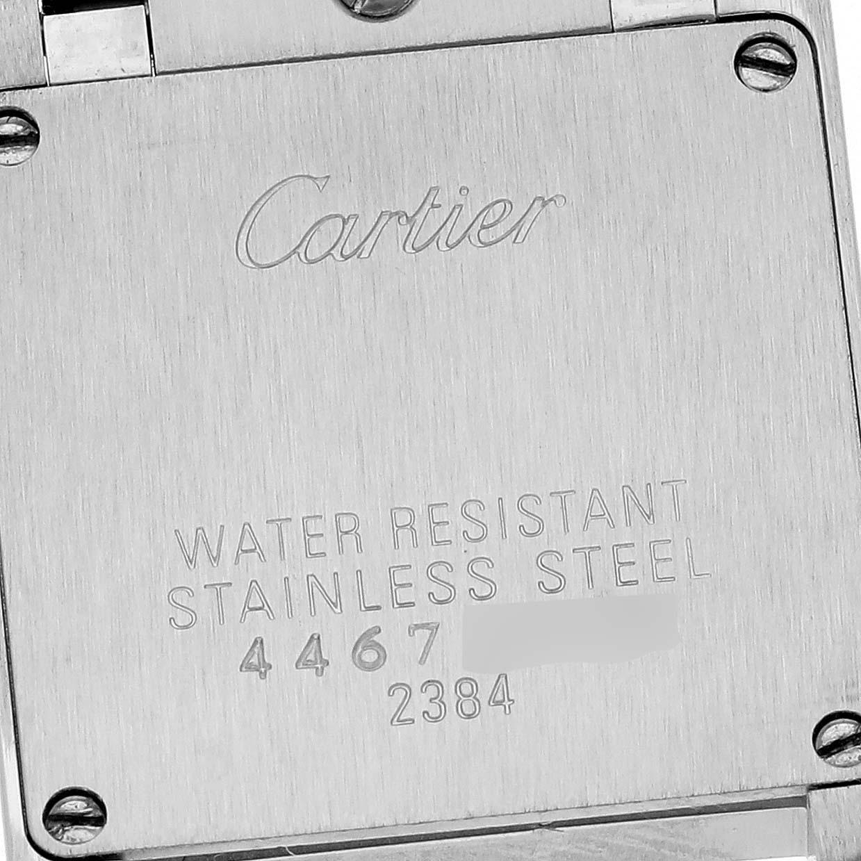 Cartier Tank Francaise Black Dial Steel Ladies Watch W51026Q3 For Sale 3