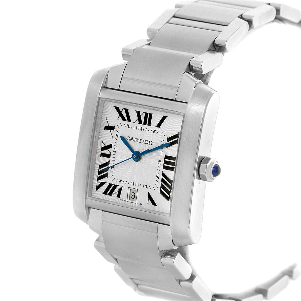 cartier tank blue hands
