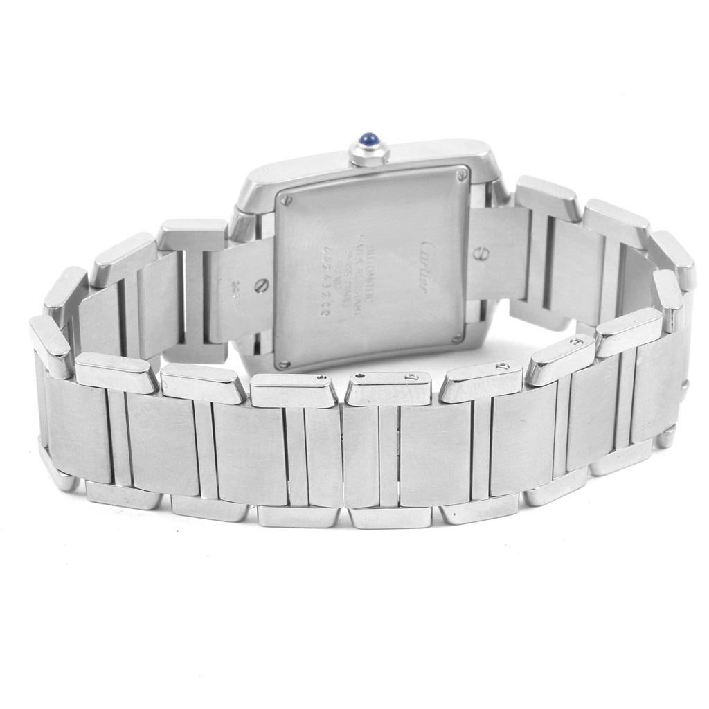 Cartier Tank Francaise Blue Hands Automatic Men’s Watch W51002Q3 For Sale 1