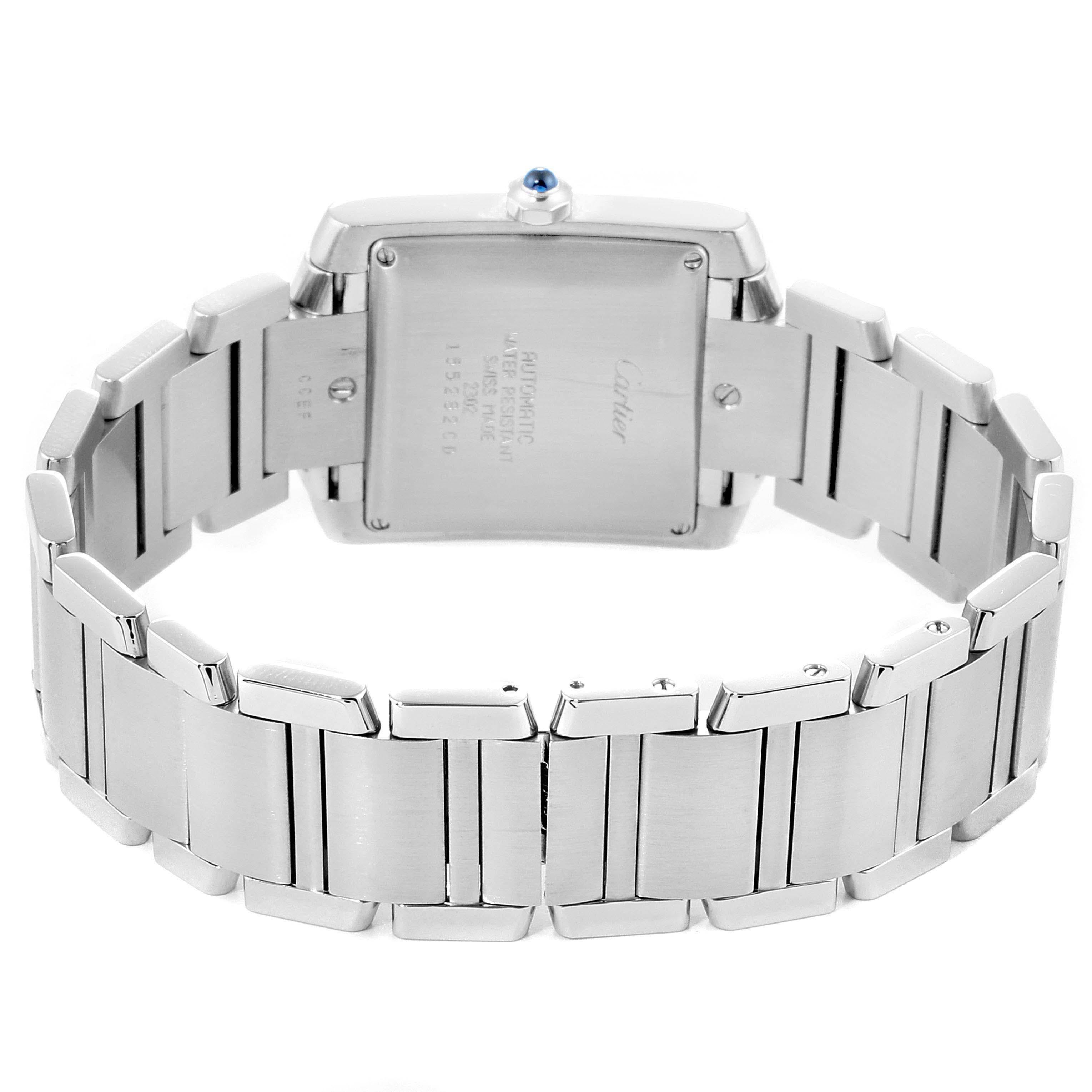 Cartier Tank Francaise Blue Hands Steel Automatic Men's Watch W51002Q3 3
