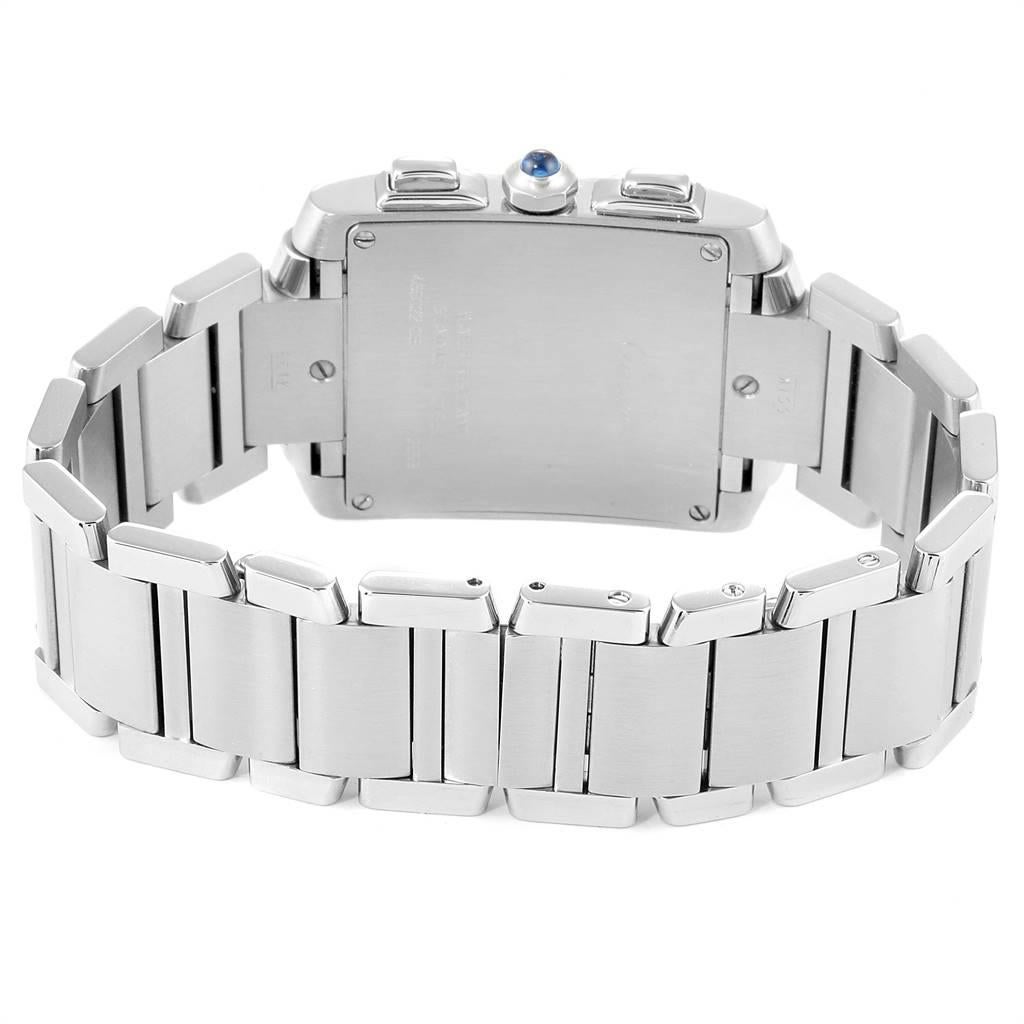 Cartier Tank Francaise Chrongraph Steel Men’s Watch W51024Q3 Box For Sale 3