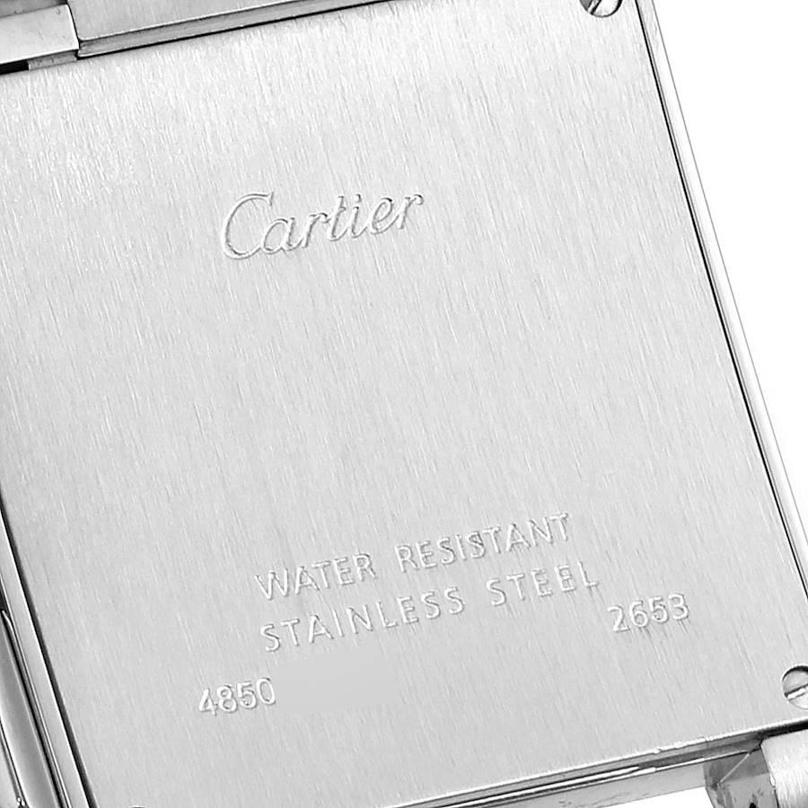 Cartier Tank Francaise Chrongraph Steel Mens Watch W51024Q3 In Excellent Condition For Sale In Atlanta, GA