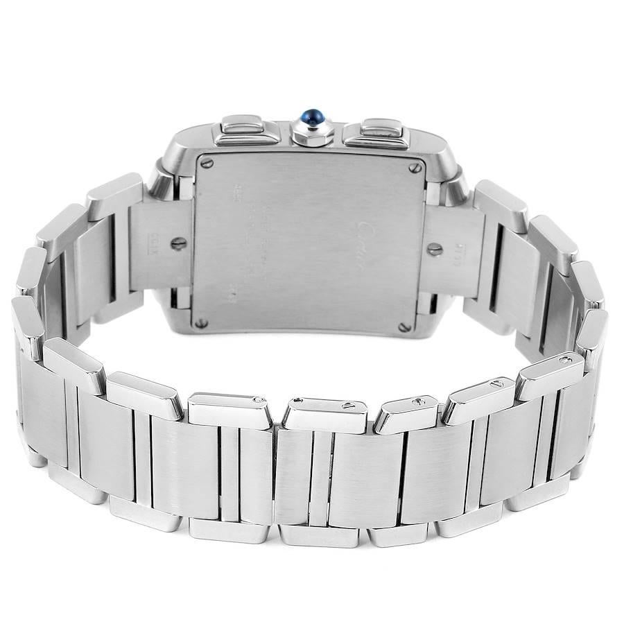 Men's Cartier Tank Francaise Chrongraph Steel Mens Watch W51024Q3 For Sale