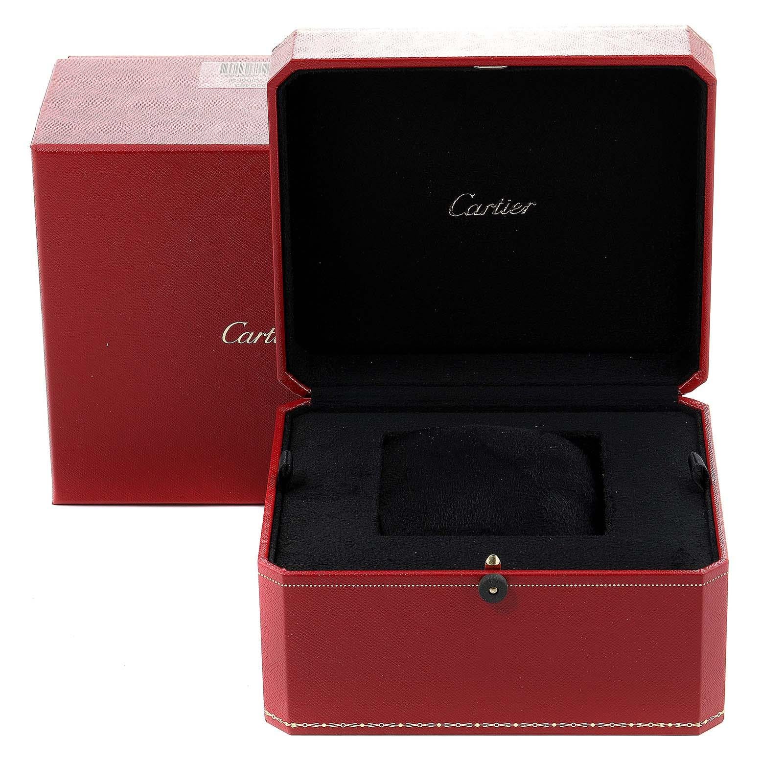 Cartier Tank Francaise Chrongraph White Gold Diamond Men's Watch 2367 For Sale 4