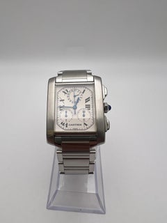 Cartier Tank Francaise Chrono Reflex 28mm x 37mm W51001Q3 Quartz Ivory Dial