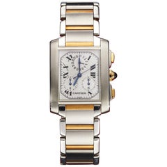 Vintage Cartier Tank Francaise Chrono-Reflex Steel and Gold