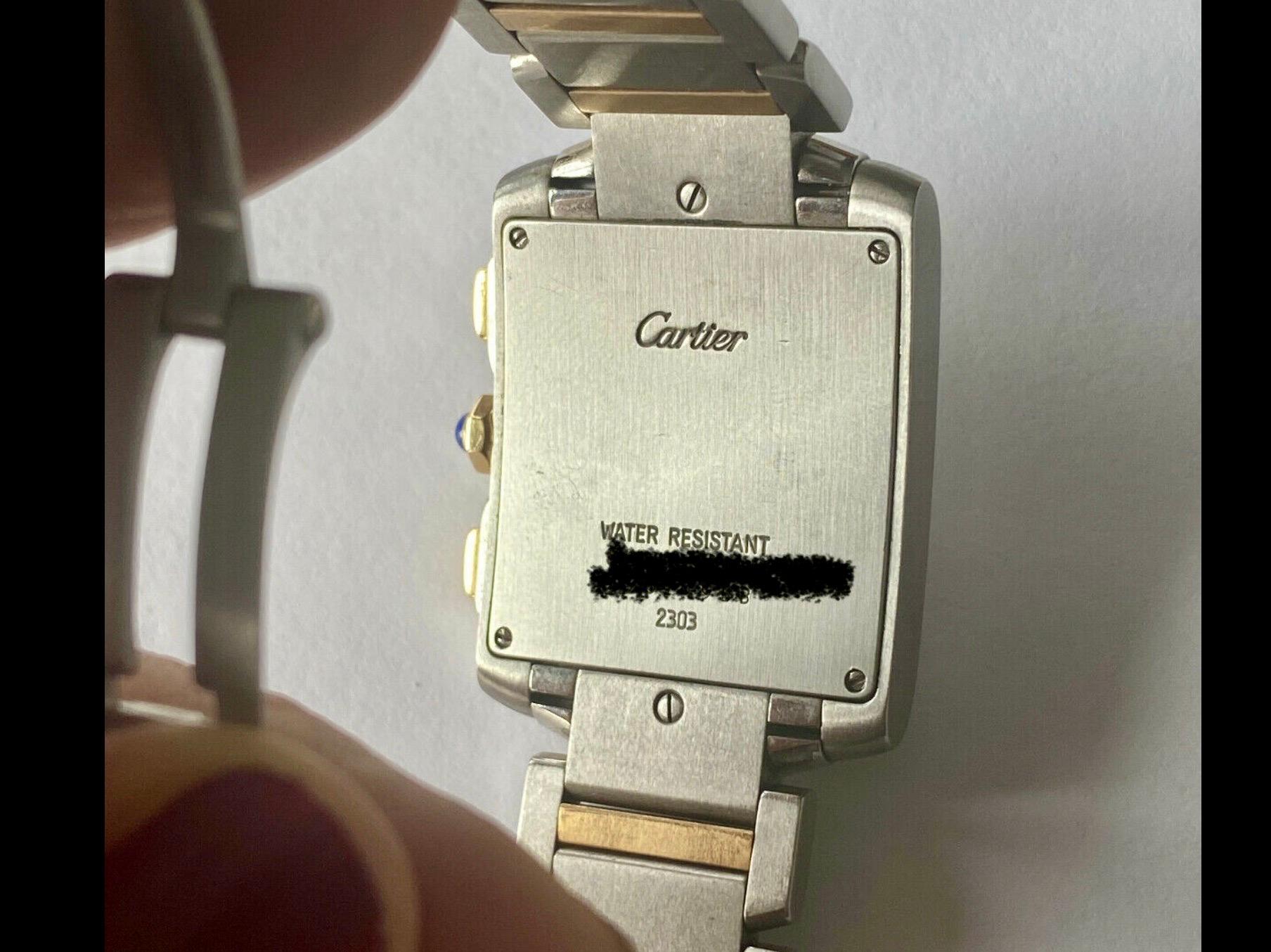 Cartier Tank Francaise Chronoflex 18k Gold/Steel Mens/Unisex Quartz Watch 2303 5
