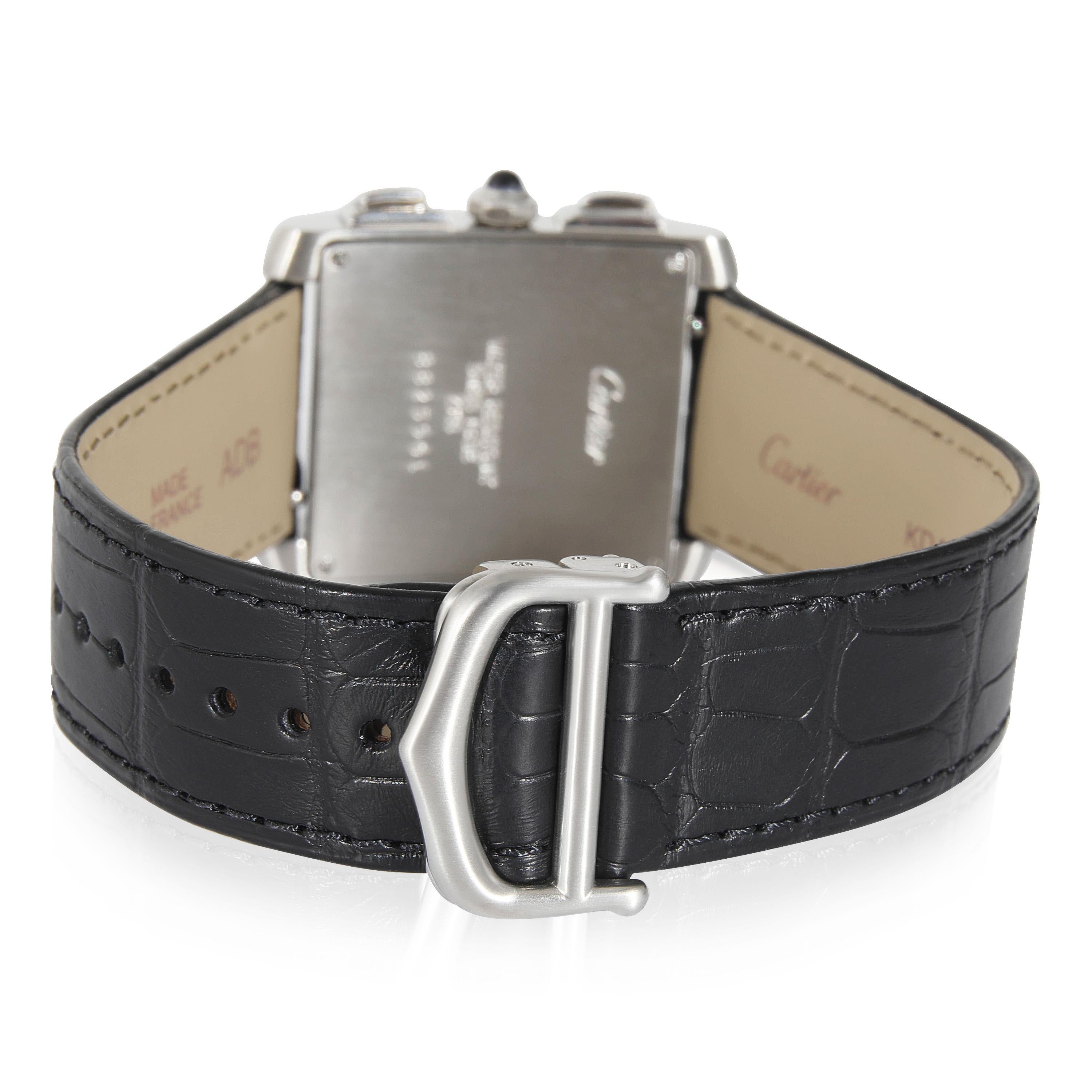 Cartier: Unisex-Uhr Tank Francaise Chronoflex 2303  Rostfreier Stahl

SKU: 130321

PRIMÄRE DETAILS
Marke: Cartier
Modell: Tank Francaise Chronoflex
Herkunftsland: Schweiz
Uhrwerk Typ: Quarz: Batterie
Jahr der Herstellung: 2000-2009
Zustand: Louis