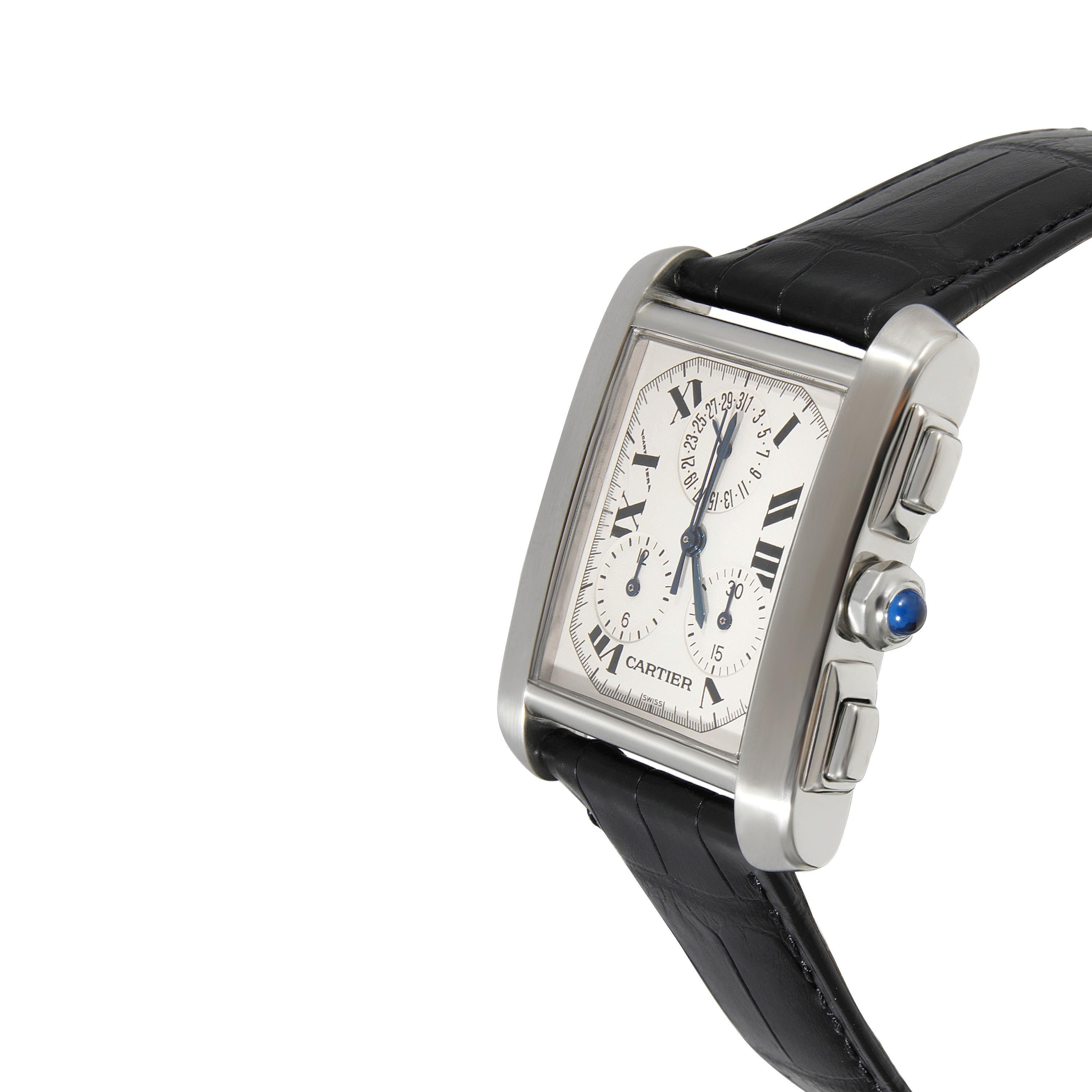 Cartier: Unisex-Uhr Tank Francaise Chronoflex 2303  Rostfreier Stahl 1