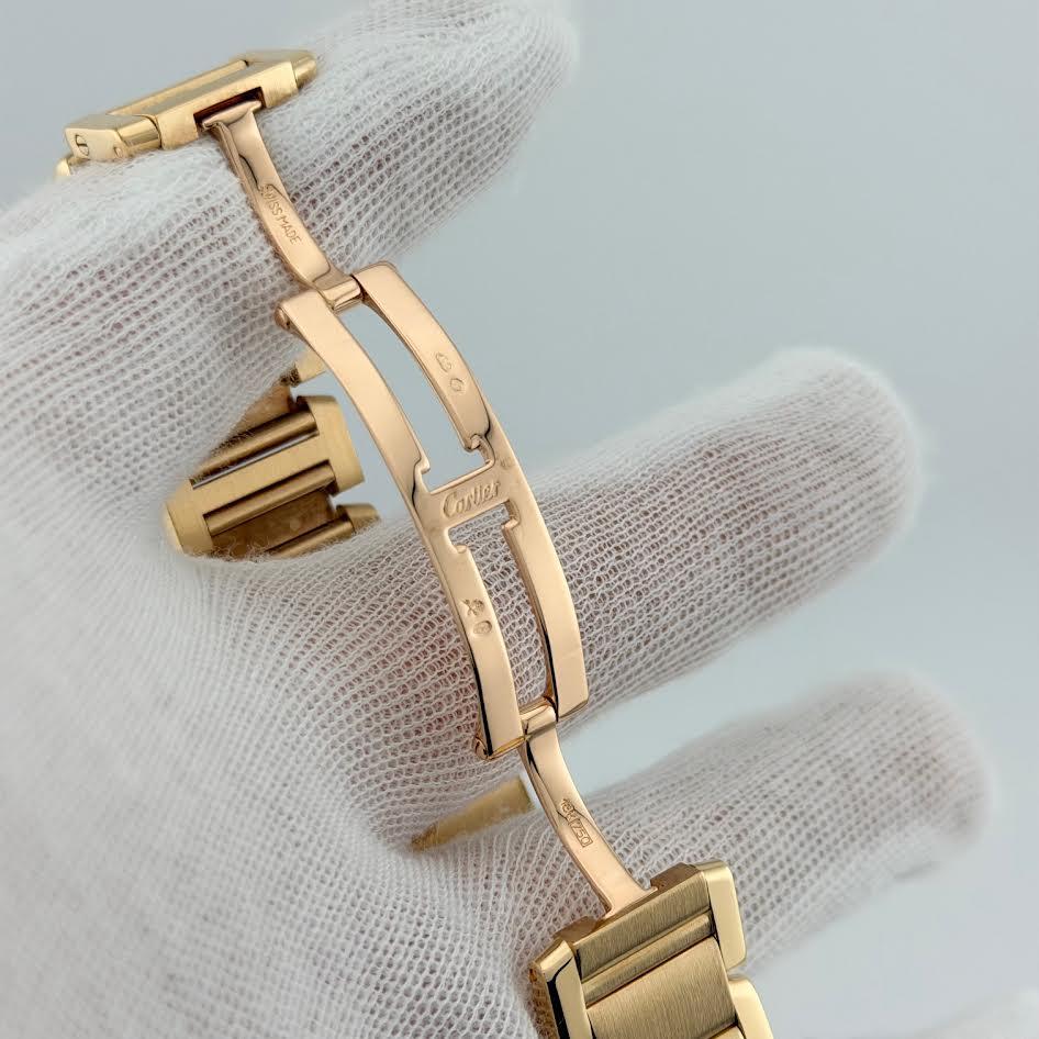 Cartier Tank Francaise Chronoflex Chronograph 1830 28mm x 36mm Or jaune 18k Bon état - En vente à San Diego, CA