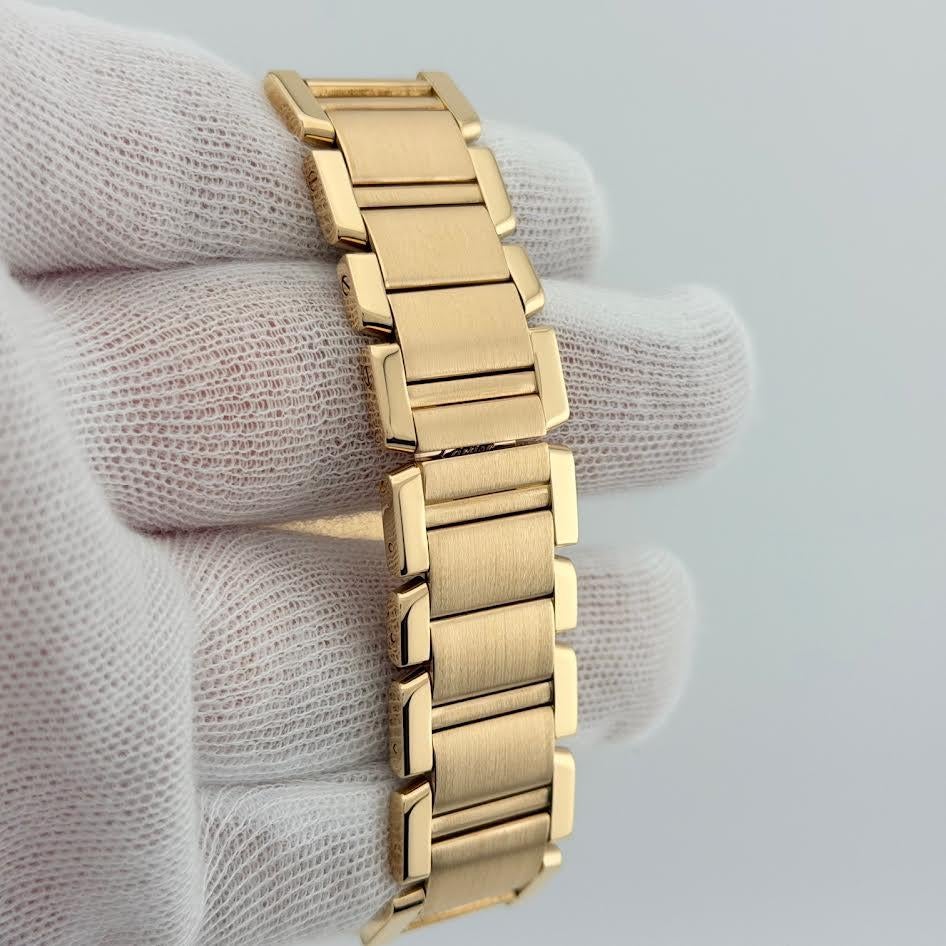 Cartier Tank Francaise Chronoflex Chronograph 1830 28mm x 36mm Or jaune 18k Unisexe en vente