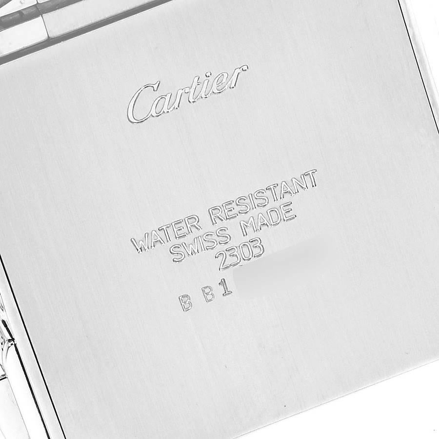 Cartier Tank Francaise Chronoflex Chronograph Steel Mens Watch W51001Q3 In Excellent Condition In Atlanta, GA