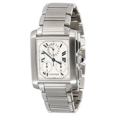 Cartier Tank Francaise Chronoflex W51001Q3 Men's Watch in Stainless Steel