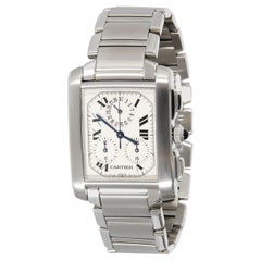 Montre homme Cartier Tank Francaise Chronoflex W51001Q3 en  Acier inoxydable